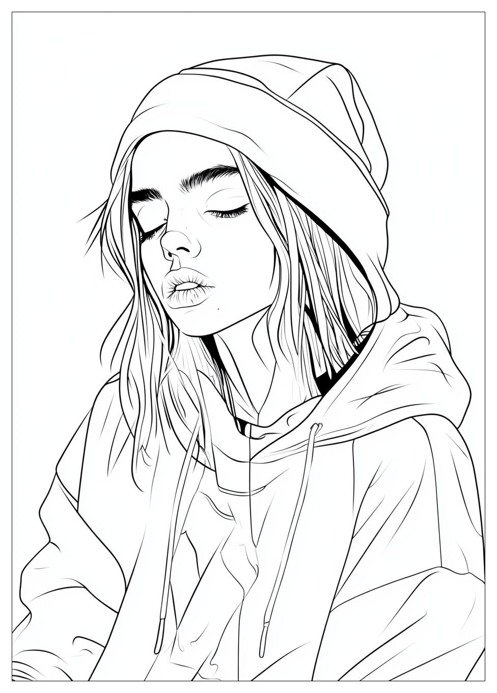 Billie Eilish Színező 10