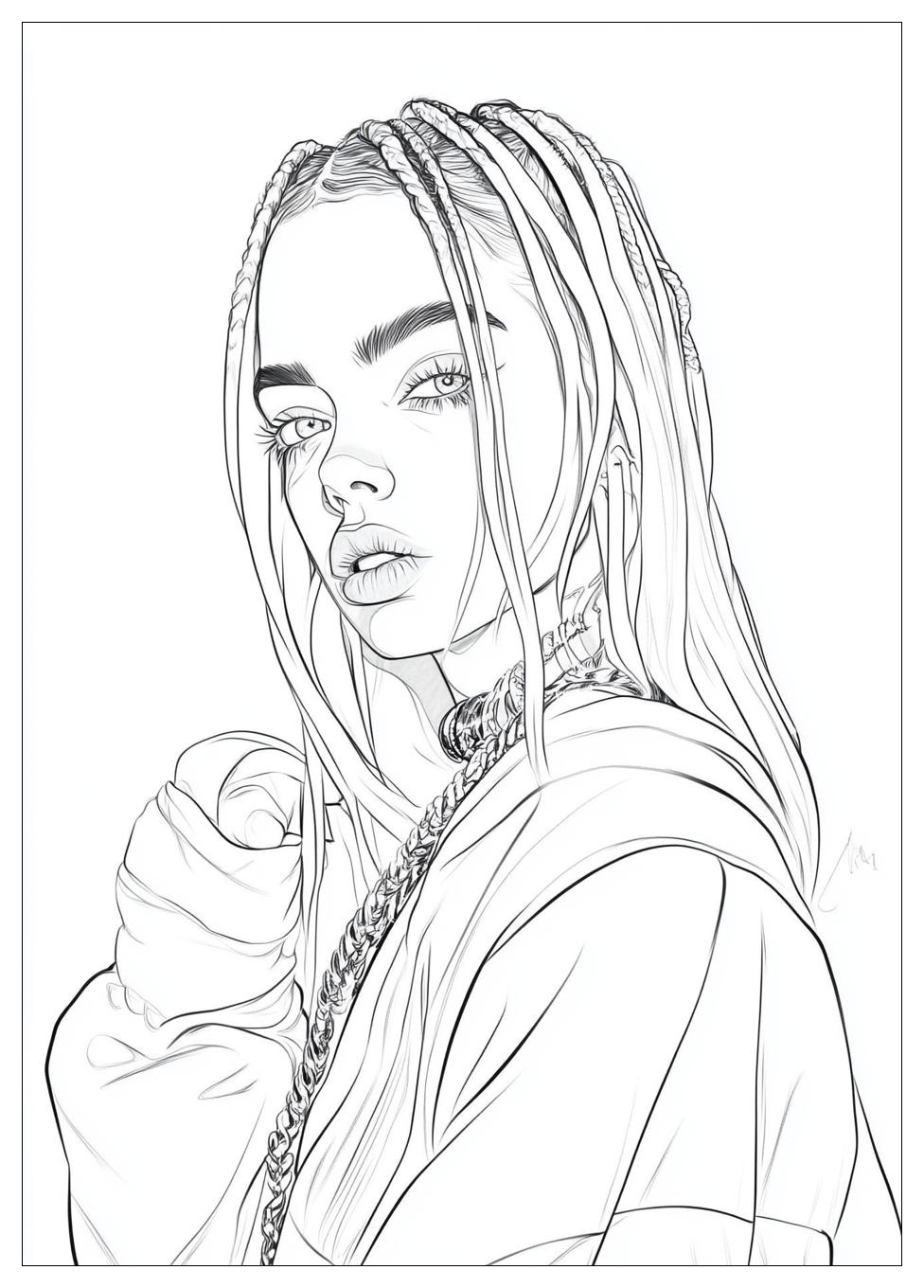 Billie Eilish Színező 14