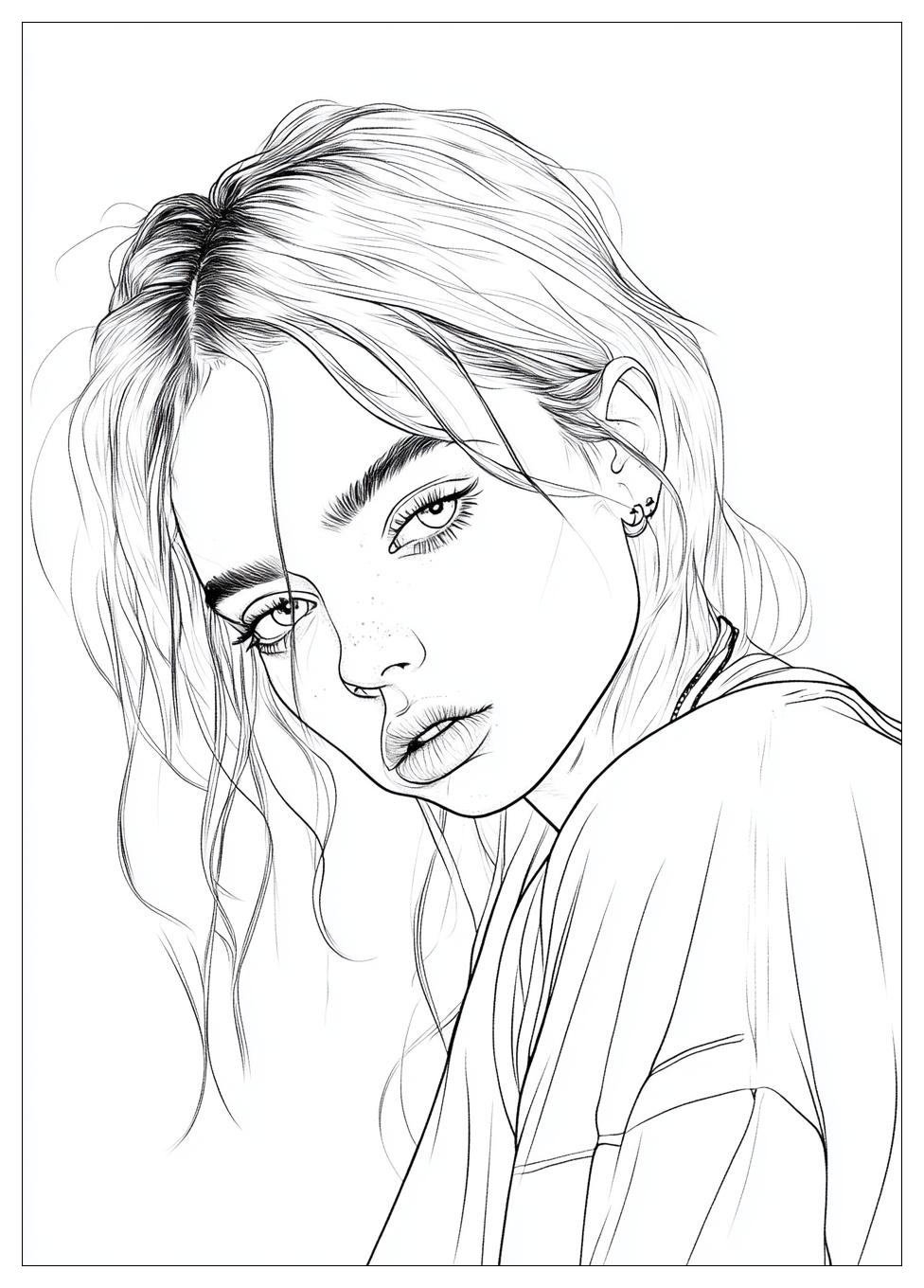 Billie Eilish Színező 15