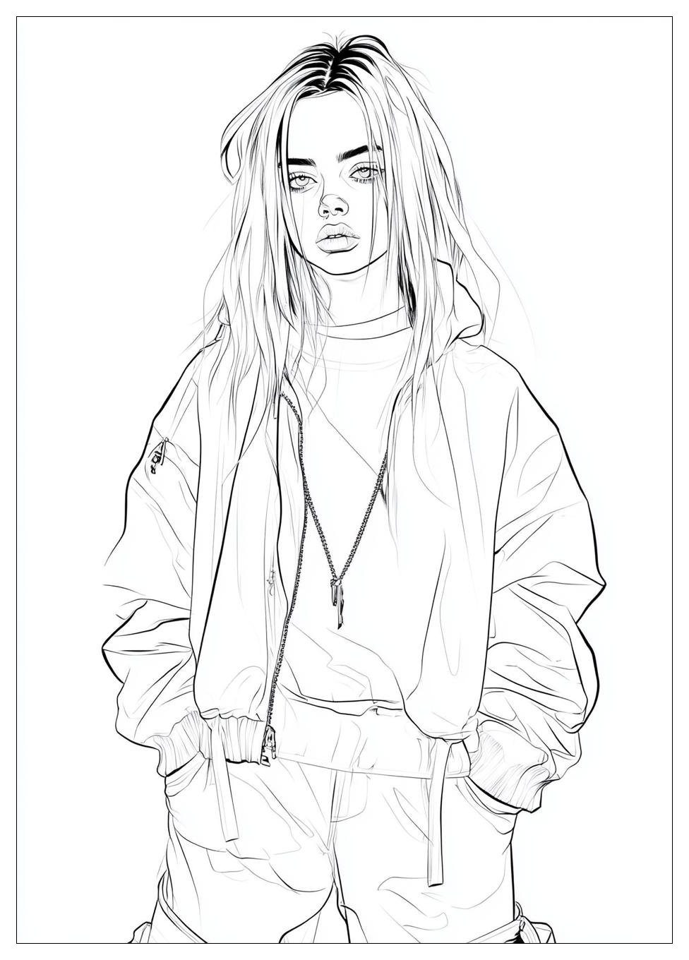 Billie Eilish Színező 16