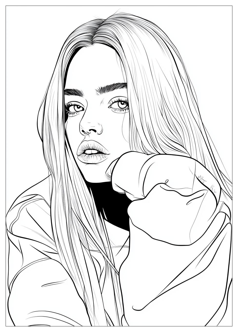 Billie Eilish Színező 6