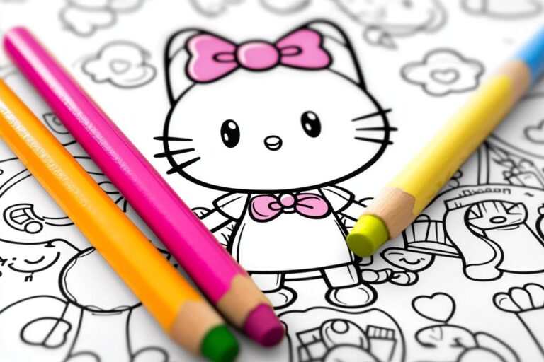 Hello Kitty Színező : Szórakoztató Színezés Gyerekeknek