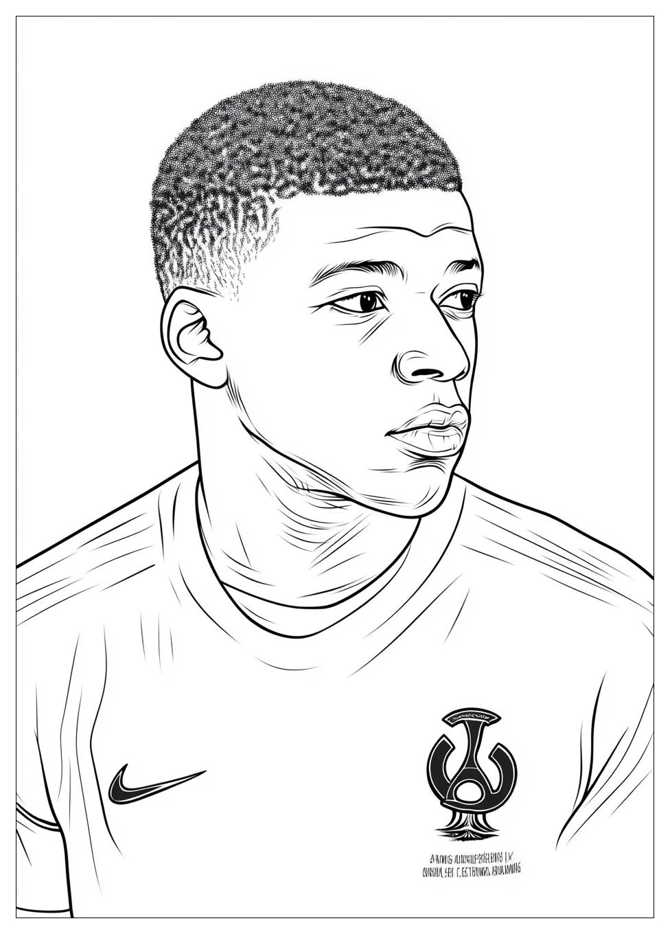 Kylian Mbappé Színező 1