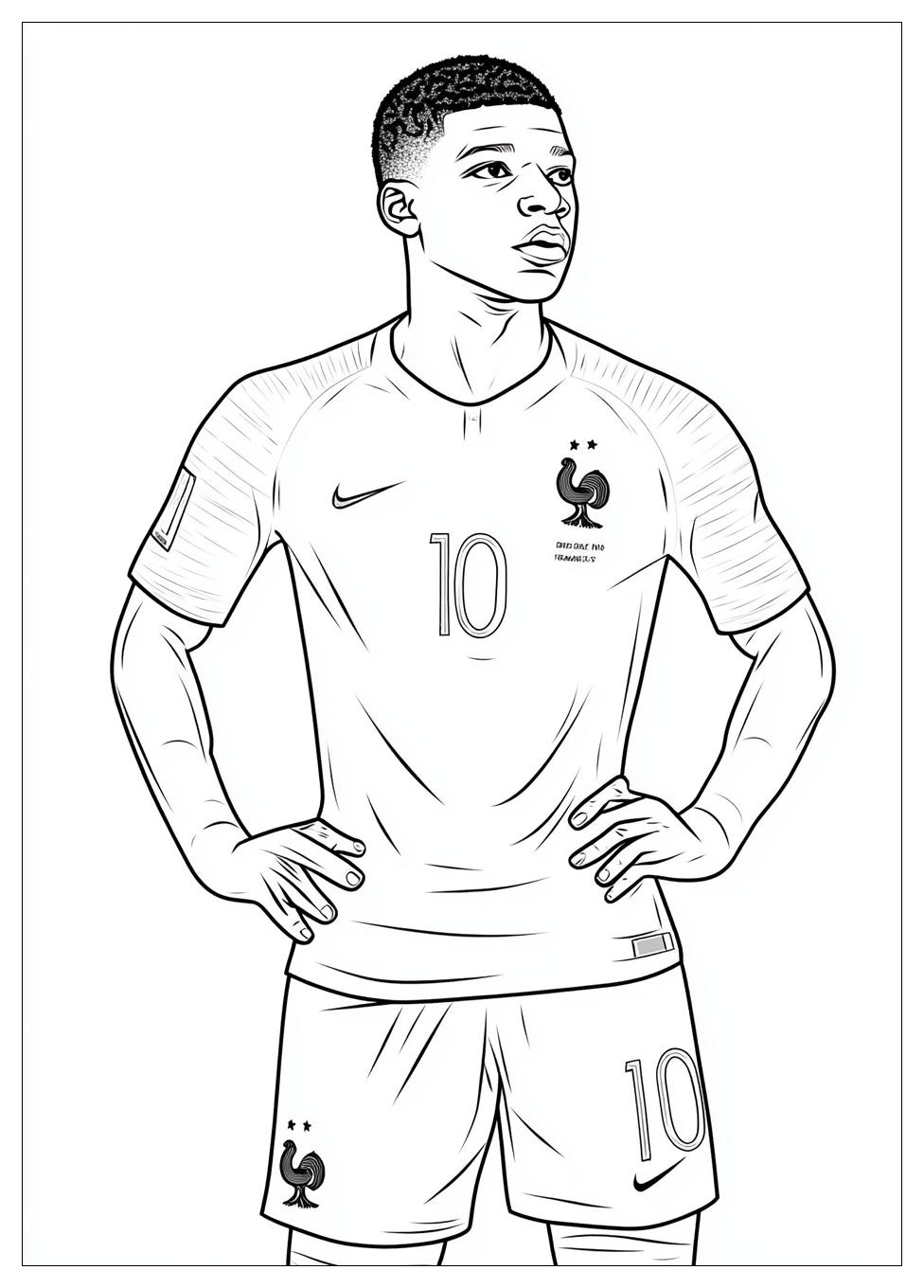 Kylian Mbappé Színező 10