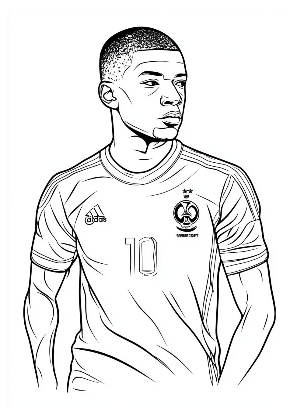 Kylian Mbappé Színező 11