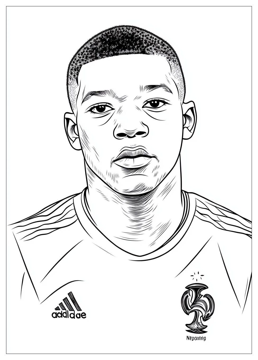 Kylian Mbappé Színező 12