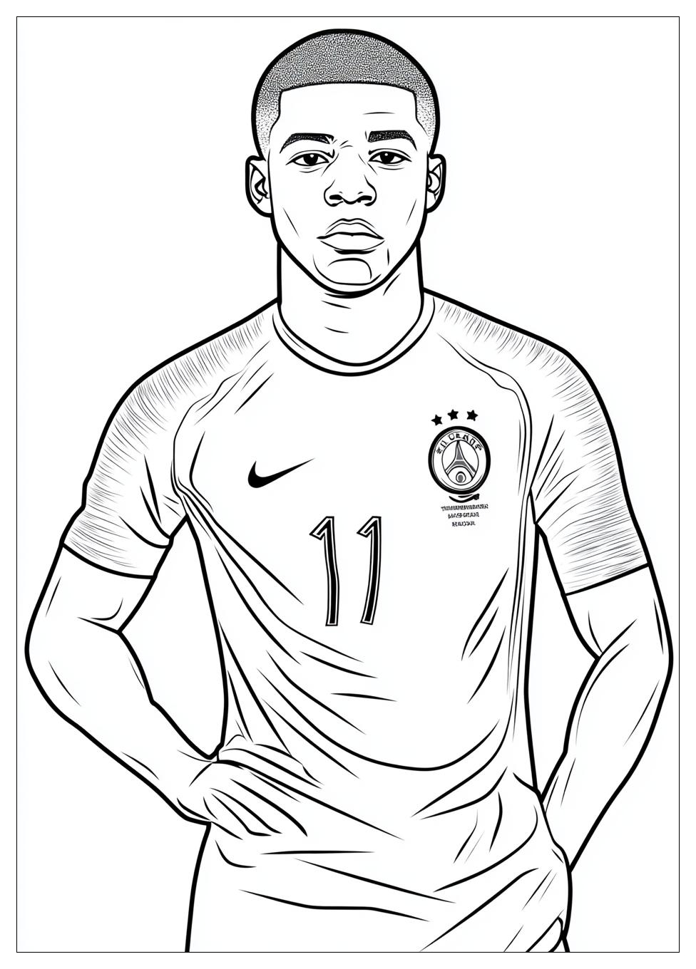 Kylian Mbappé Színező 13