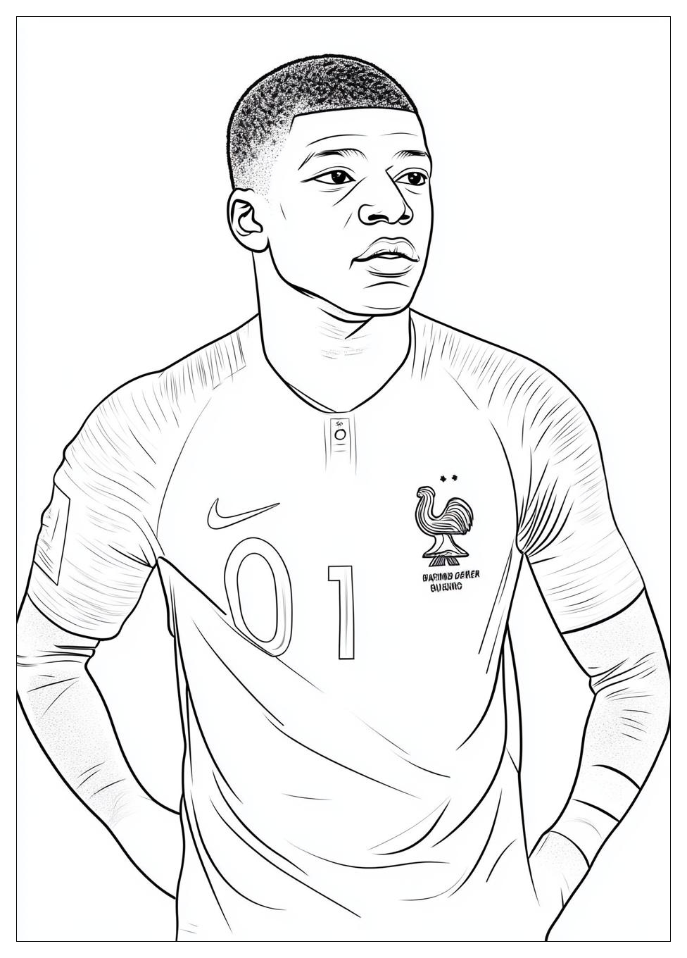 Kylian Mbappé Színező 16