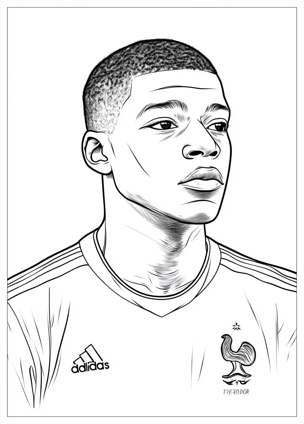 Kylian Mbappé Színező 2