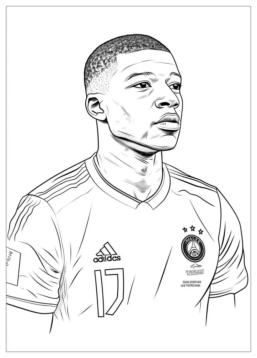 Kylian Mbappé Színező 23