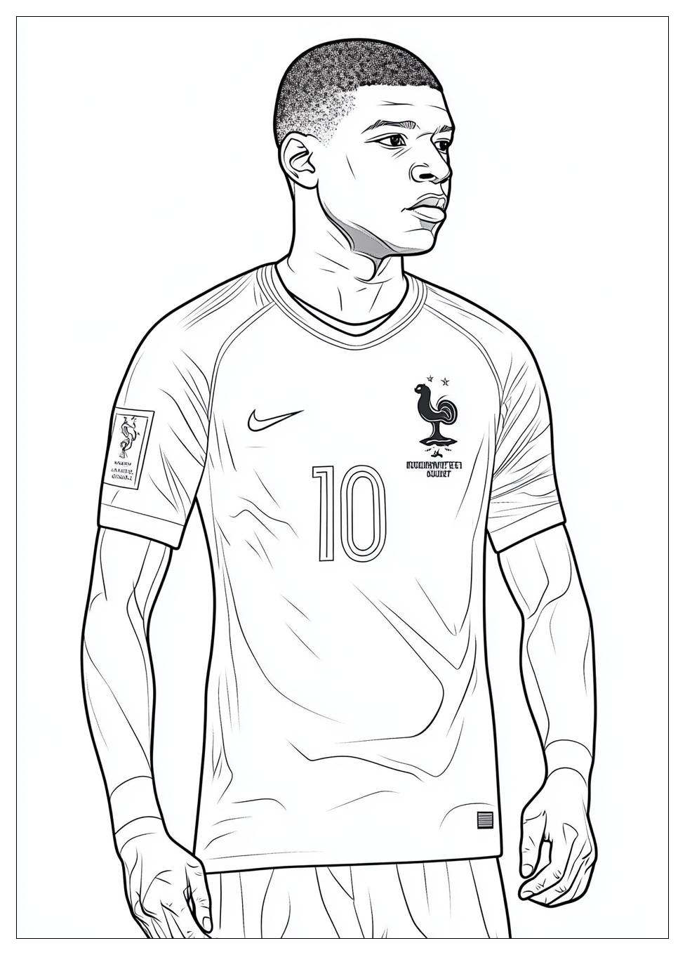 Kylian Mbappé Színező 3