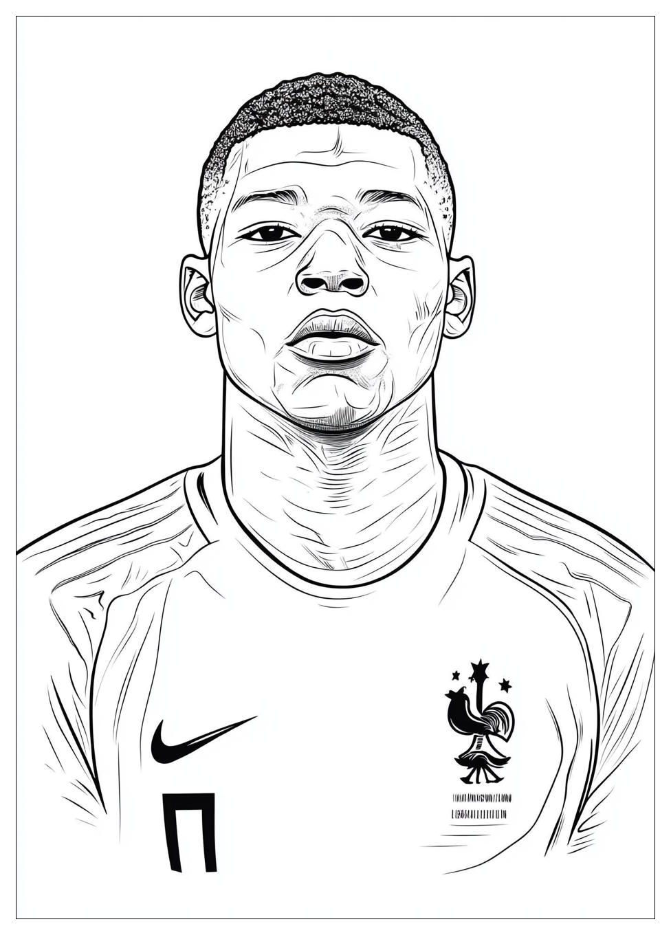 Kylian Mbappé Színező 4