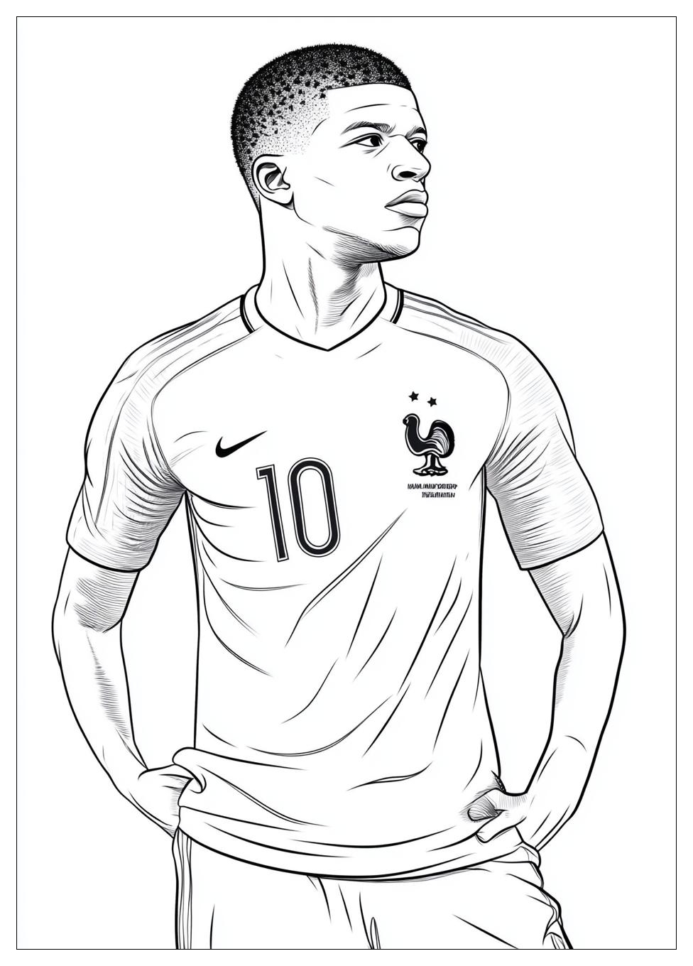 Kylian Mbappé Színező 5