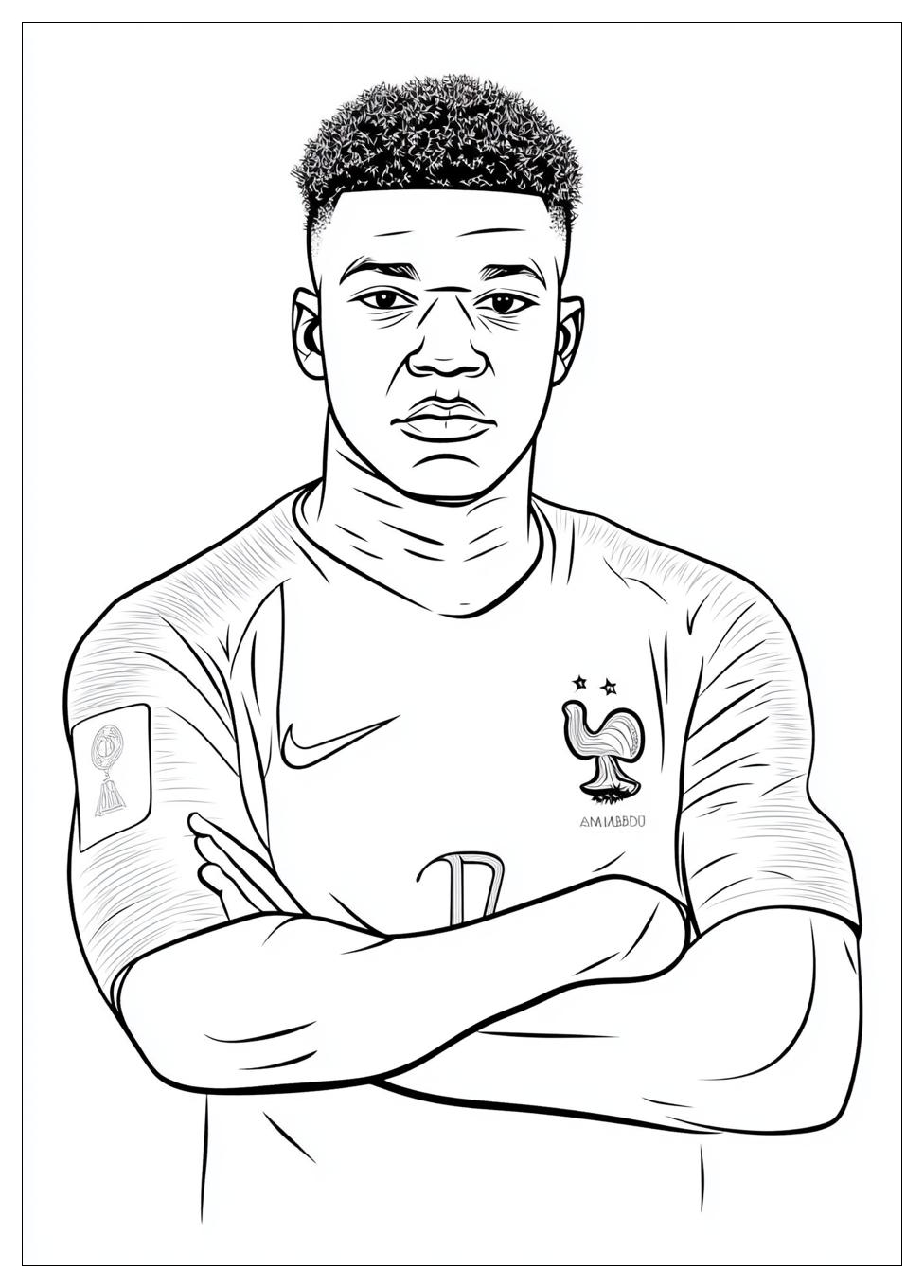 Kylian Mbappé Színező 8