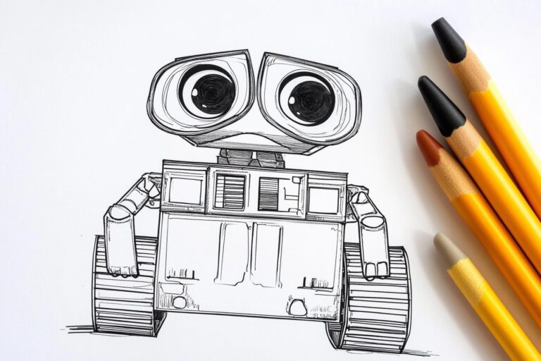 Wall E Színező : Színes kaland a Wall-E univerzumban